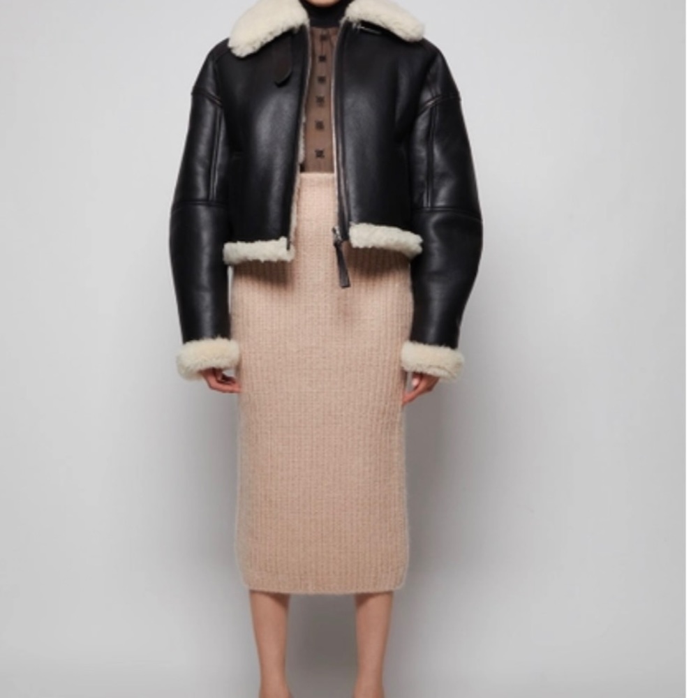 Fendi Mohair Wool High-waisted Midi Skirt